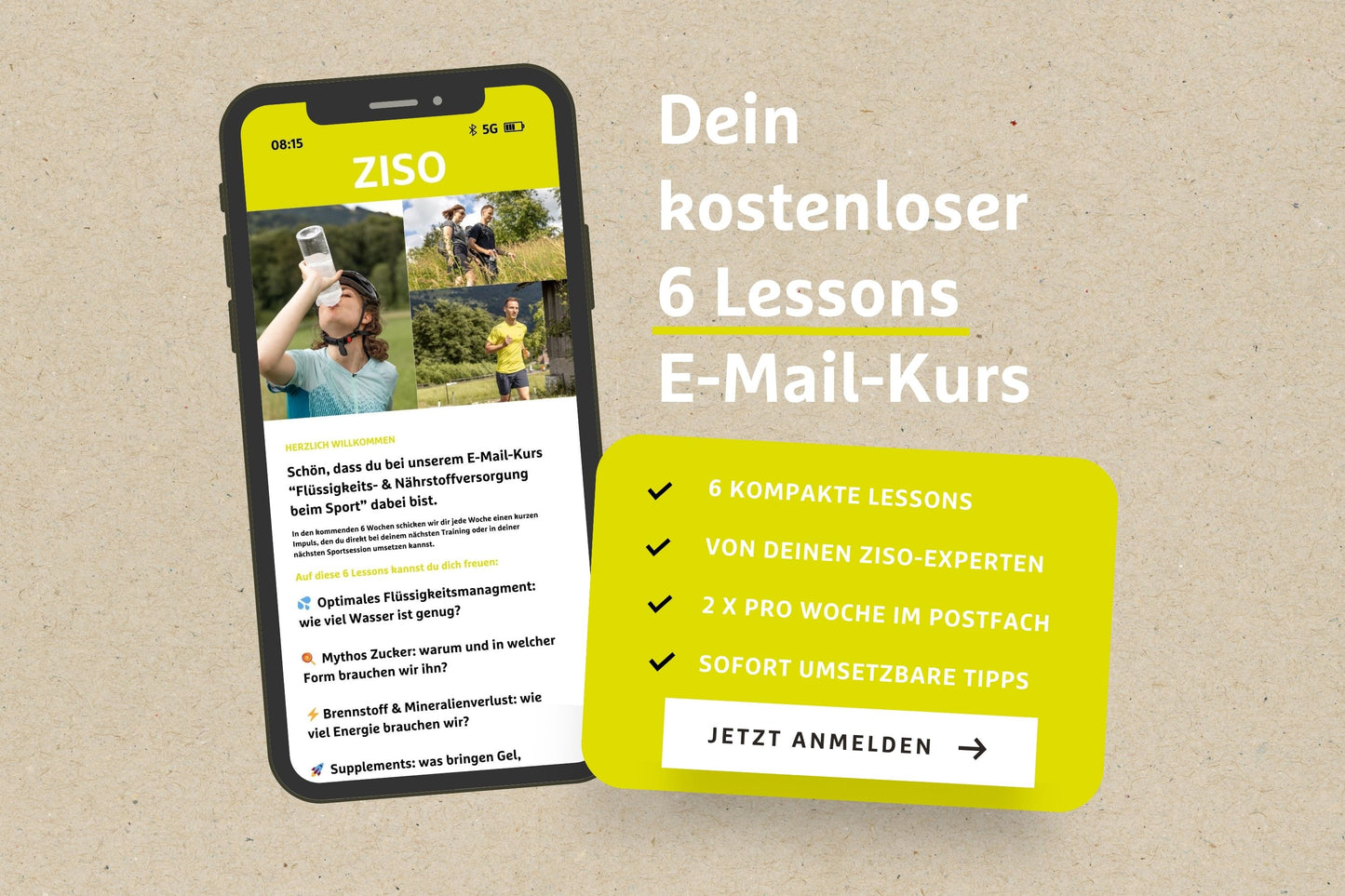 Kostenloser 6 Lessons E-Mail-Kurs